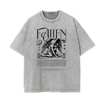 Faded Celestial & Angel Pattern Tee-INNBLAC Fashion Apparel