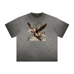 Distressed Celestial & Angel Graphic Tee-INNBLAC Fashion Apparel