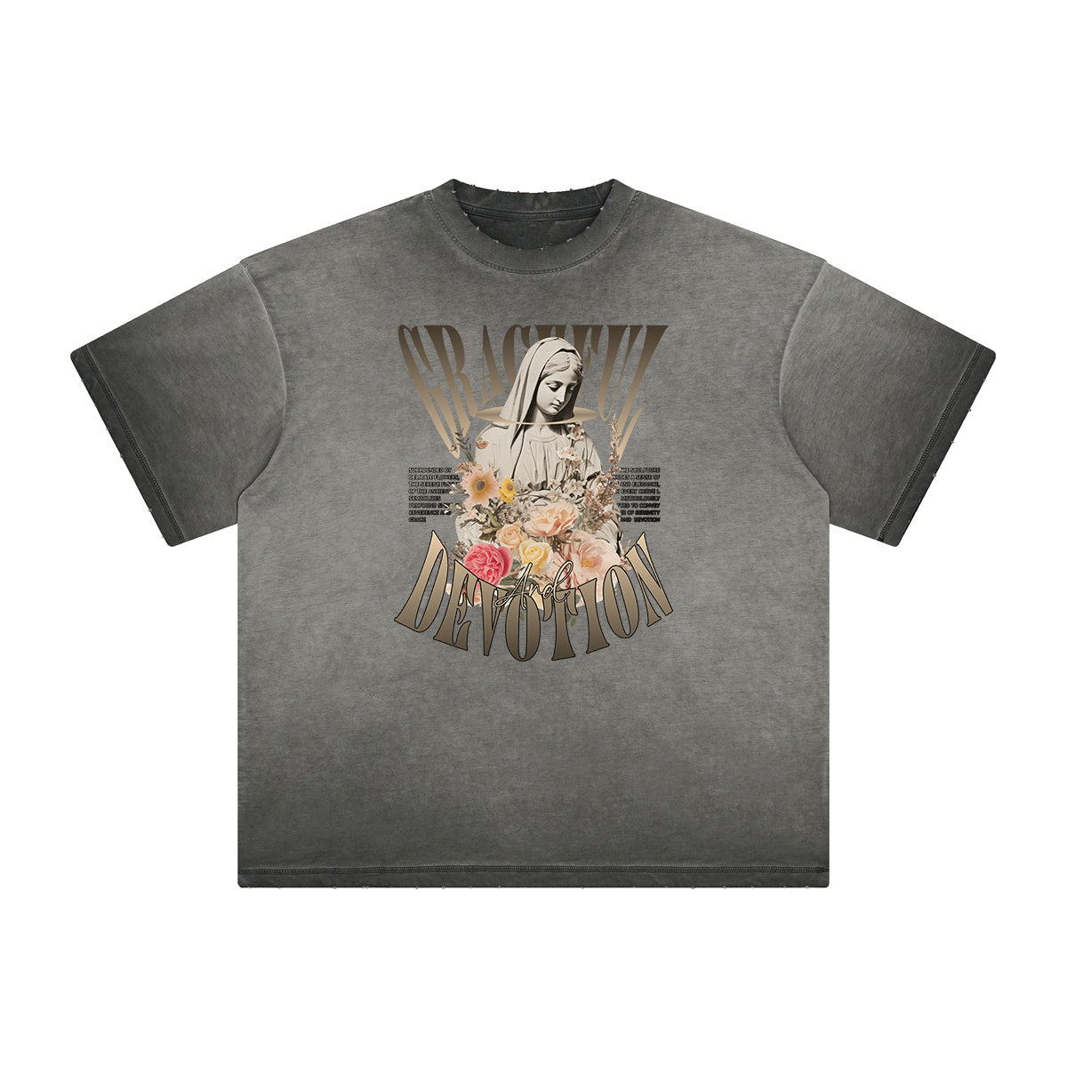 Distressed Celestial & Angel Graphic Tee-INNBLAC Fashion Apparel