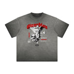 Distressed Celestial & Angel Graphic Tee-INNBLAC Fashion Apparel