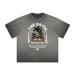 Distressed Celestial & Angel Graphic Tee-INNBLAC Fashion Apparel