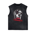 Sleeveless Celestial & Angel Pattern Tee-INNBLAC Fashion Apparel