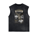 Sleeveless Celestial & Angel Pattern Tee-INNBLAC Fashion Apparel