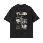 Washed Celestial & Angel Graphic Tee-INNBLAC Fashion Apparel