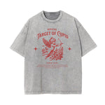 Vintage Wash Angel Pattern Tee-INNBLAC Fashion Apparel