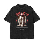 Washed Angel Statue Graphic T Shirt-INNBLAC Fashion Apparel