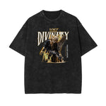 Washed Angel Statue Graphic T Shirt-INNBLAC Fashion Apparel