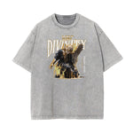 Crew Neck Angel Statue Graphic Tee-INNBLAC Fashion Apparel
