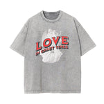 Crew Neck Angel Statue Graphic Tee-INNBLAC Fashion Apparel