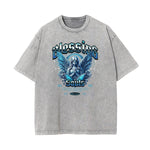 Faded Angel Streetwear Pattern Tee-INNBLAC Fashion Apparel