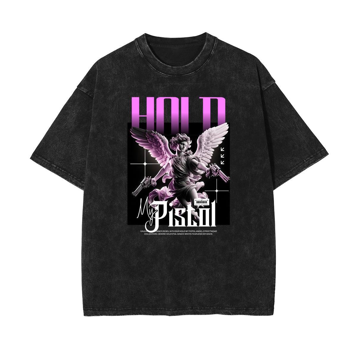 Washed Angel Streetwear Graphic Tee-INNBLAC Fashion Apparel