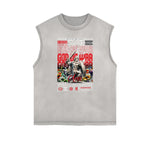 Street Style Angel Pattern Tank Top-INNBLAC Fashion Apparel