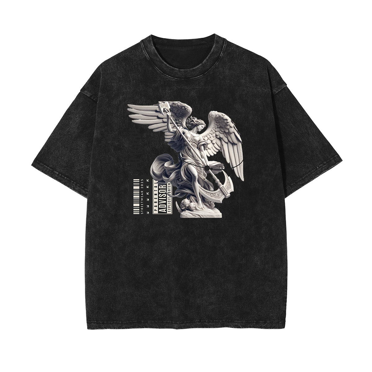 Street Style Angel Pattern Tee-INNBLAC Fashion Apparel
