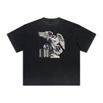 Heavyweight Street Style Angel Graphic Tee-INNBLAC Fashion Apparel