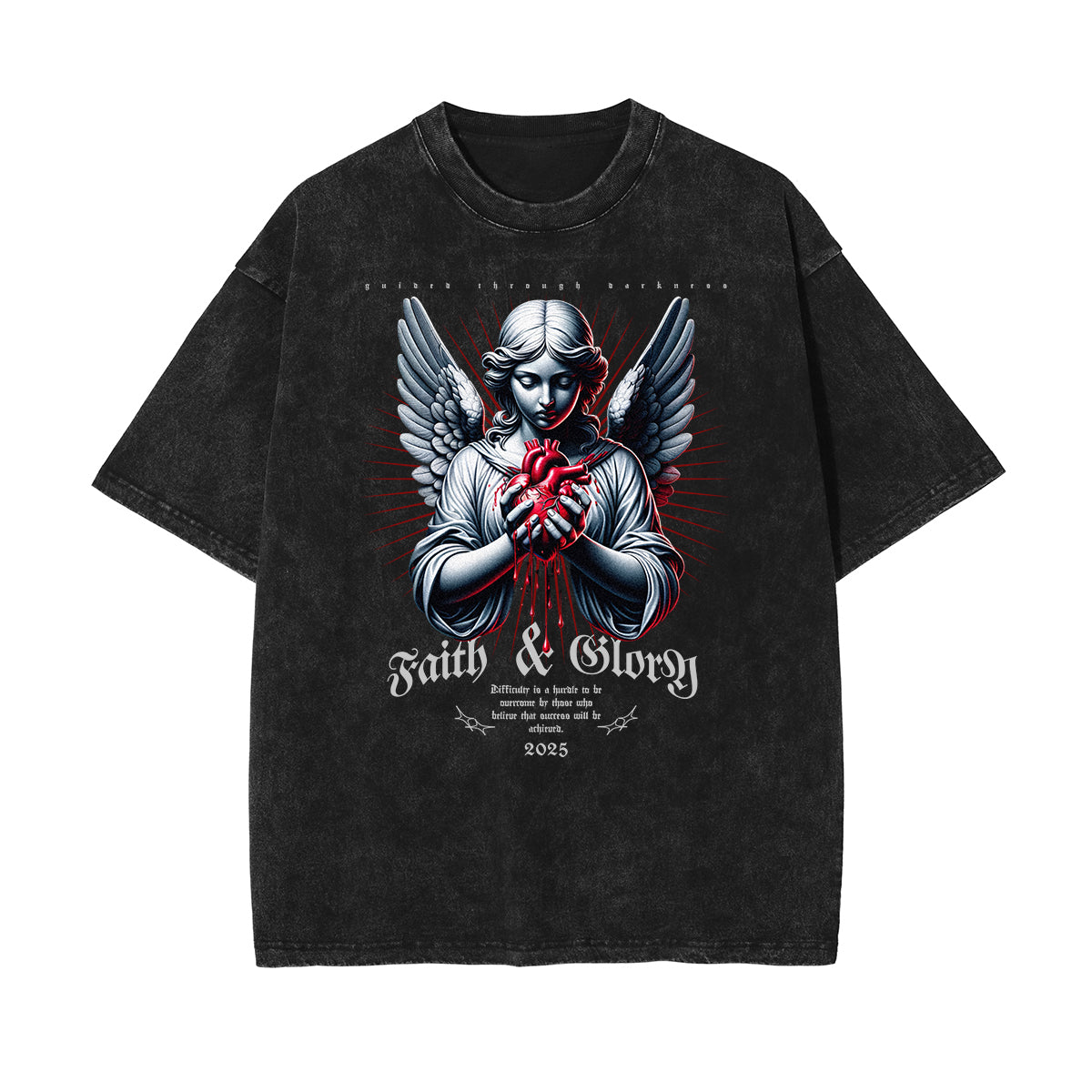 Street Style Angel Pattern Tee-INNBLAC Fashion Apparel