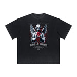 Heavyweight Street Style Angel Graphic Tee-INNBLAC Fashion Apparel