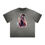 Distressed Spartan Fighter Warrior Graphic Tee-INNBLAC Fashion Apparel