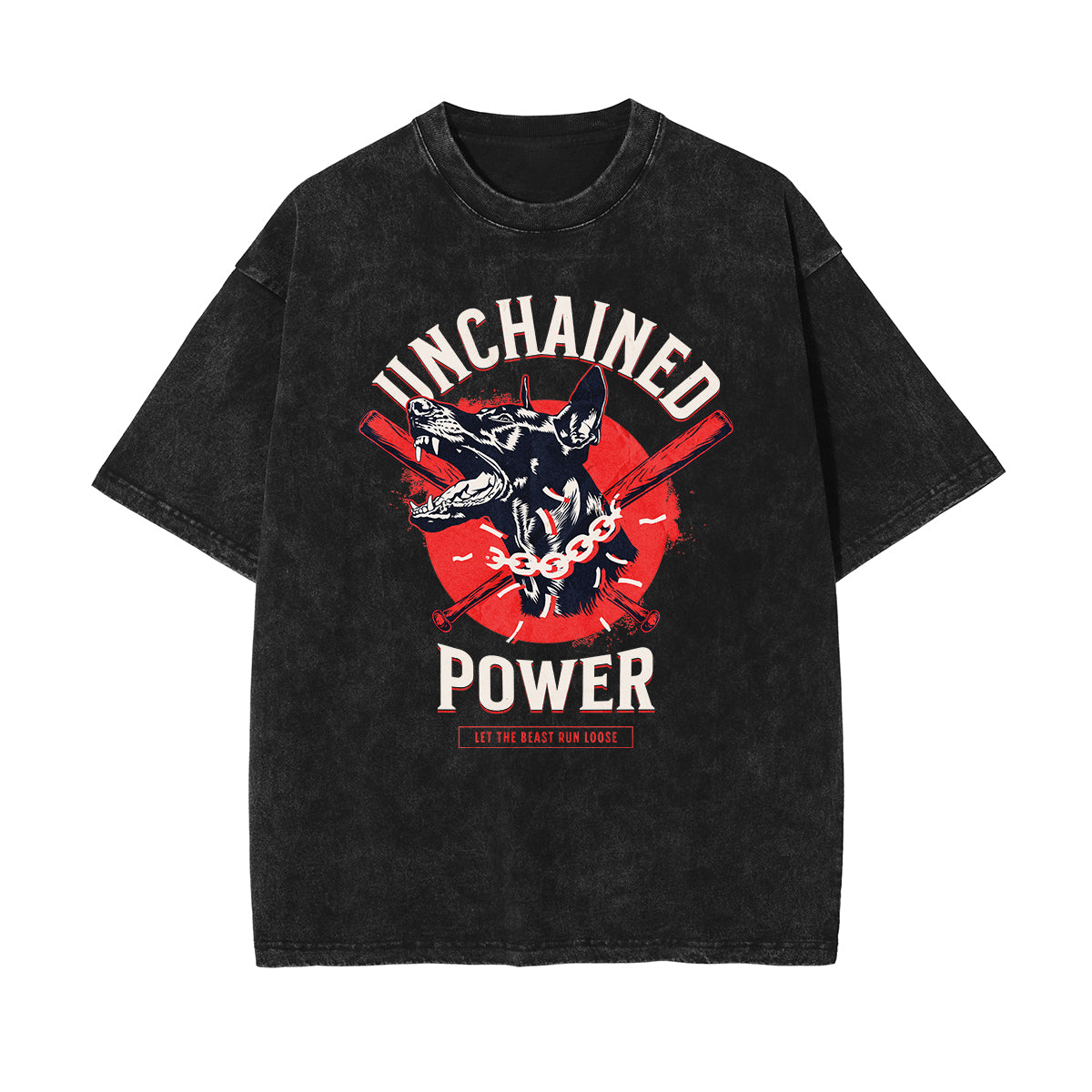 Washed Gangsta Streetwear Pattern Tee-INNBLAC Fashion Apparel
