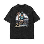 Washed Gangsta Streetwear Pattern Tee-INNBLAC Fashion Apparel