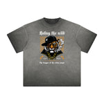 Distressed Gangsta Streetwear Graphic Tee-INNBLAC Fashion Apparel