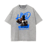 Vintage Faded Gangsta Pattern Tee-INNBLAC Fashion Apparel