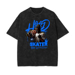 Washed Gangsta Streetwear Pattern Tee-INNBLAC Fashion Apparel