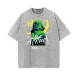 Vintage Faded Gangsta Pattern Tee-INNBLAC Fashion Apparel