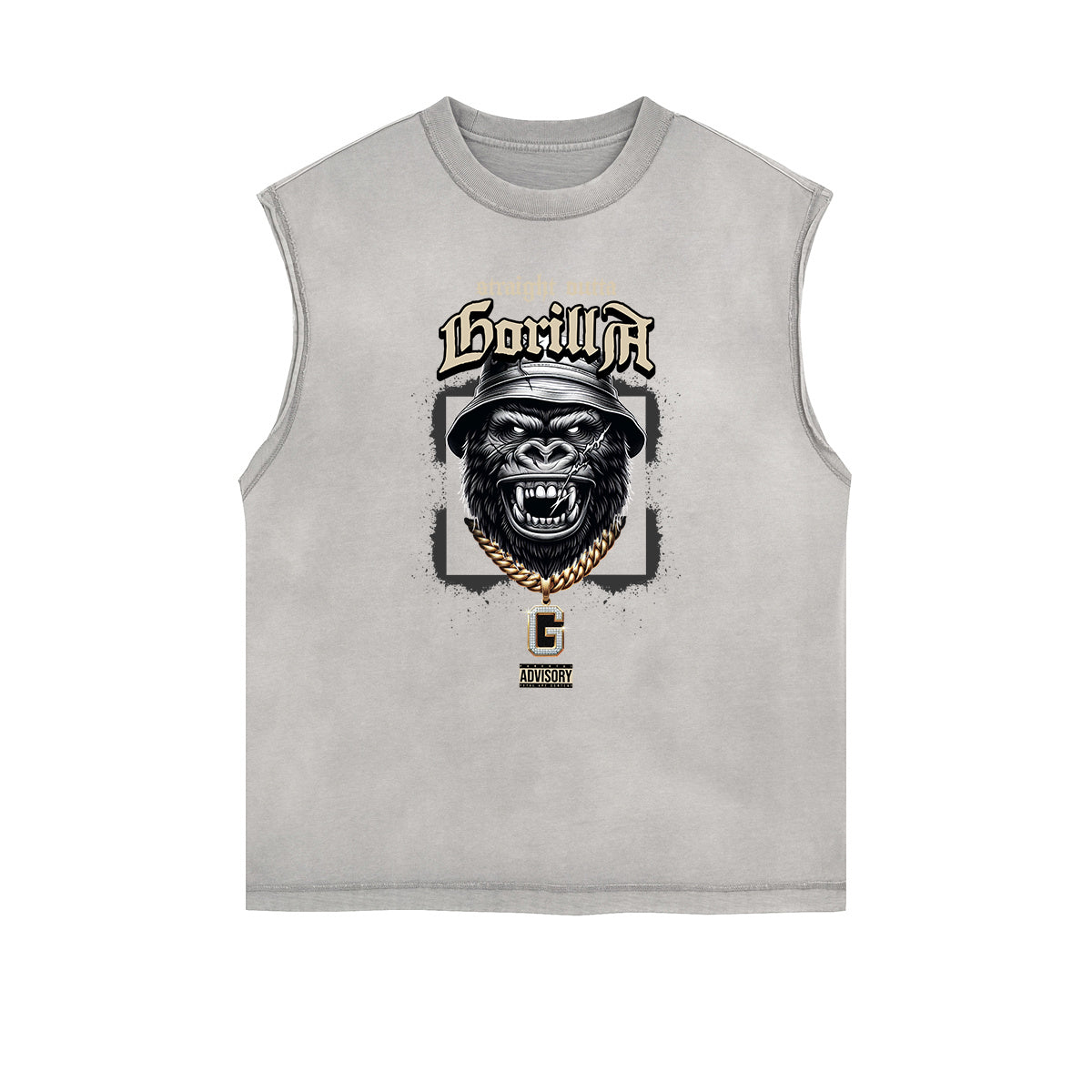 Frayed Edge Gangsta Streetwear Graphic Tank-INNBLAC Fashion Apparel