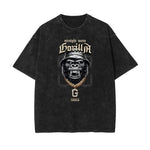 Washed Gangsta Streetwear Pattern Tee-INNBLAC Fashion Apparel