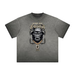 Distressed Gangsta Streetwear Graphic Tee-INNBLAC Fashion Apparel
