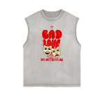 Frayed Edge Gangsta Streetwear Graphic Tank-INNBLAC Fashion Apparel