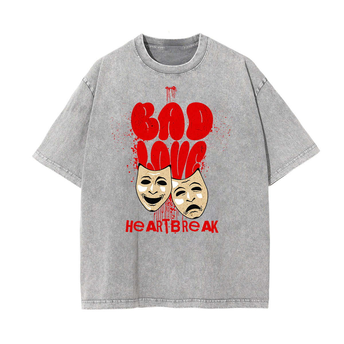 Vintage Faded Gangsta Pattern Tee-INNBLAC Fashion Apparel