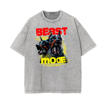 Vintage Faded Gangsta Pattern Tee-INNBLAC Fashion Apparel