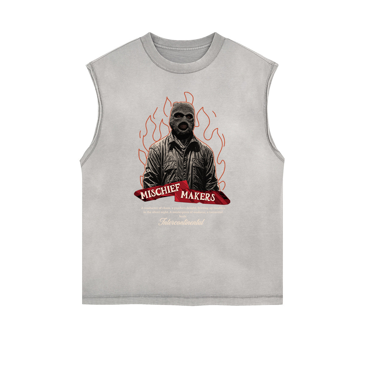 Frayed Edge Gangsta Streetwear Graphic Tank-INNBLAC Fashion Apparel
