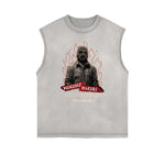 Frayed Edge Gangsta Streetwear Graphic Tank-INNBLAC Fashion Apparel