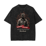 Washed Gangsta Streetwear Pattern Tee-INNBLAC Fashion Apparel