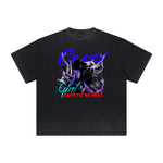 Heavyweight Faded Gangsta Pattern Tee-INNBLAC Fashion Apparel