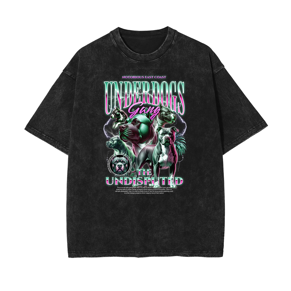 Washed Gangsta Streetwear Pattern Tee-INNBLAC Fashion Apparel