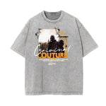 Vintage Faded Gangsta Pattern Tee-INNBLAC Fashion Apparel