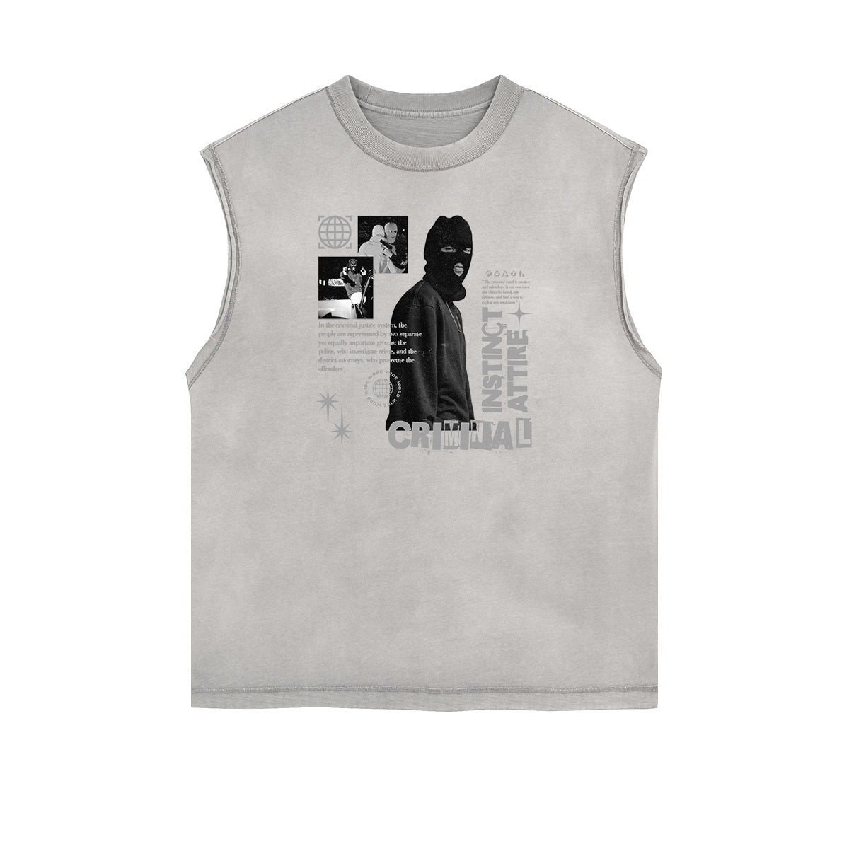 Frayed Edge Gangsta Streetwear Graphic Tank-INNBLAC Fashion Apparel
