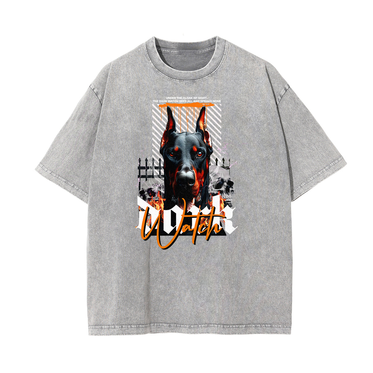 Vintage Faded Gangsta Pattern Tee-INNBLAC Fashion Apparel