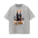 Vintage Faded Gangsta Pattern Tee-INNBLAC Fashion Apparel