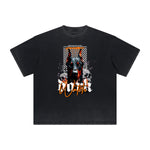 Heavyweight Faded Gangsta Pattern Tee-INNBLAC Fashion Apparel