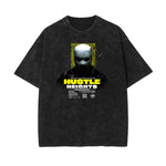 Washed Gangsta Streetwear Pattern Tee-INNBLAC Fashion Apparel