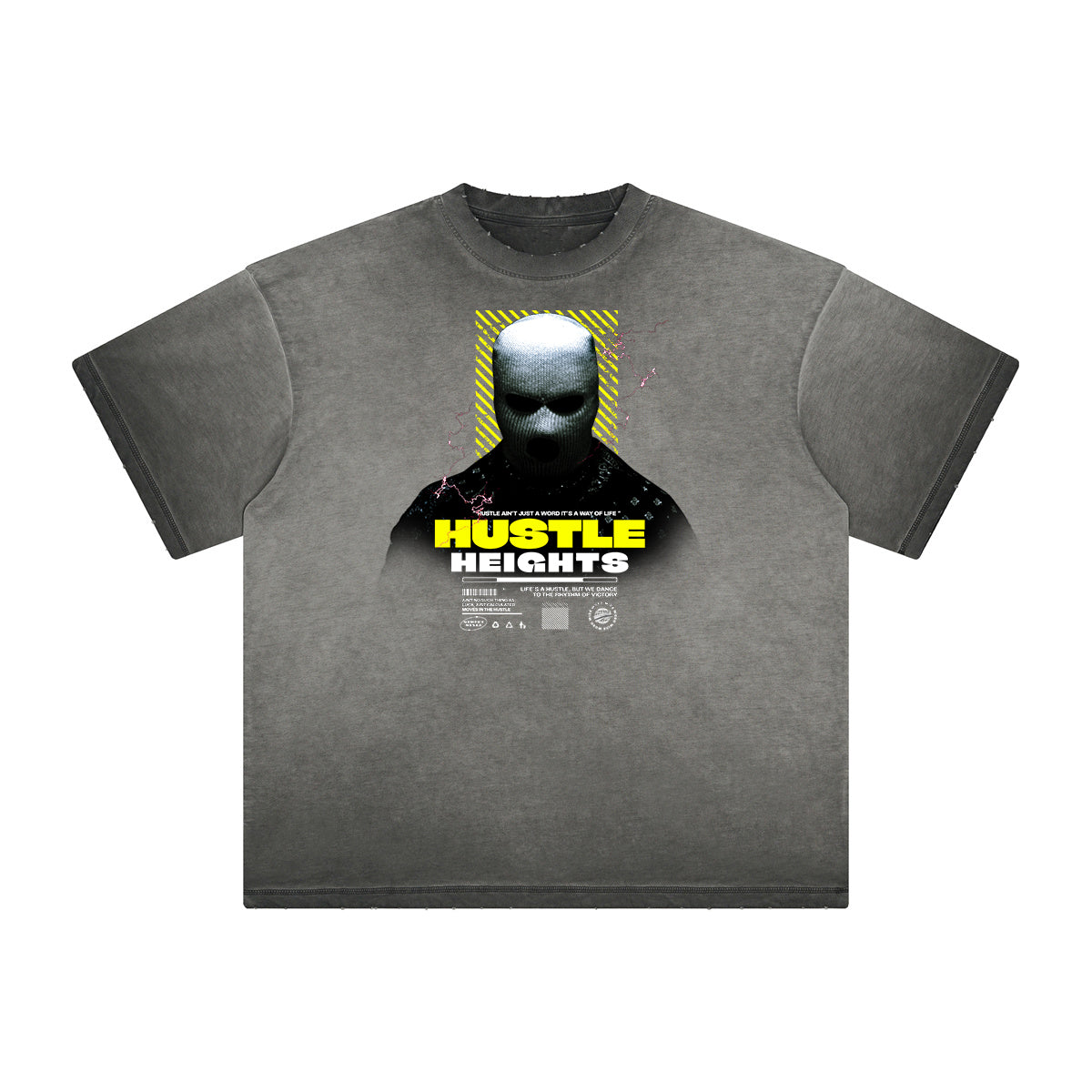 Distressed Gangsta Streetwear Graphic Tee-INNBLAC Fashion Apparel