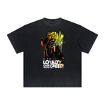 Vintage Frayed Gangsta Pattern Tee-INNBLAC Fashion Apparel