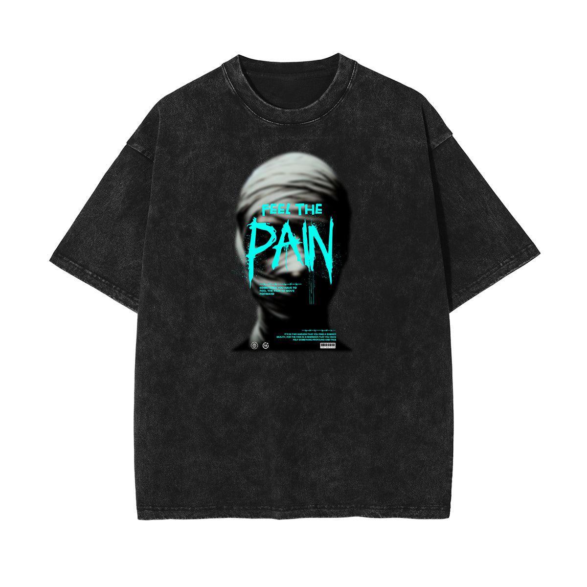 Vintage Washed Gangsta Pattern Tee-INNBLAC Fashion Apparel