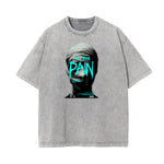 Mid Weight Faded Gangsta Graphic Tee-INNBLAC Fashion Apparel