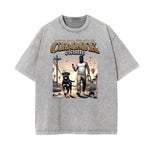 Mid Weight Faded Gangsta Graphic Tee-INNBLAC Fashion Apparel