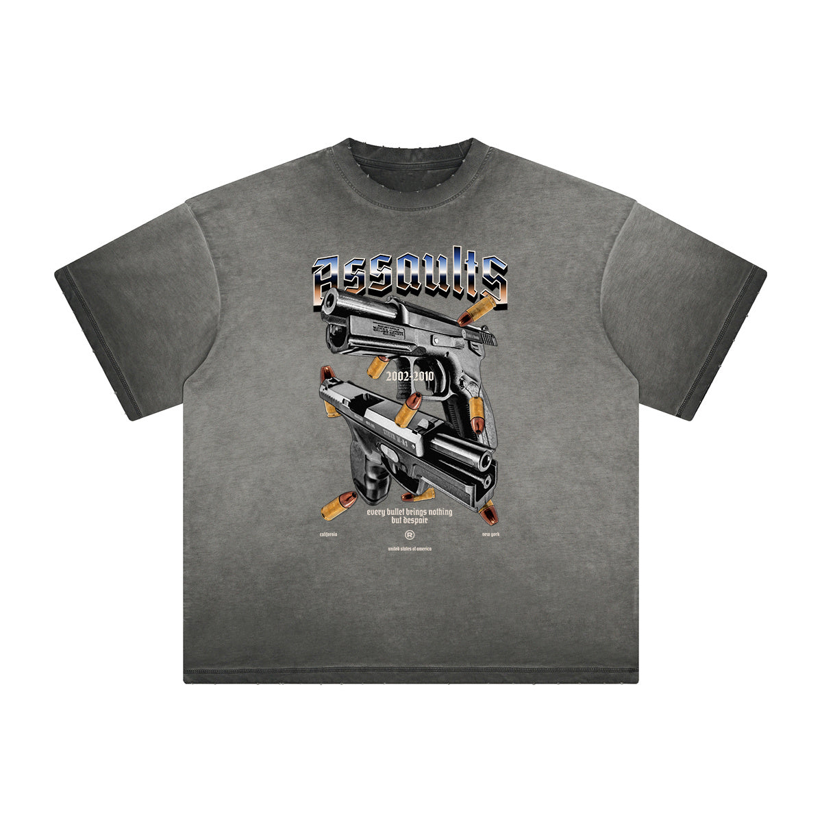 Thick Faded Gangsta Graphic Tee-INNBLAC Fashion Apparel